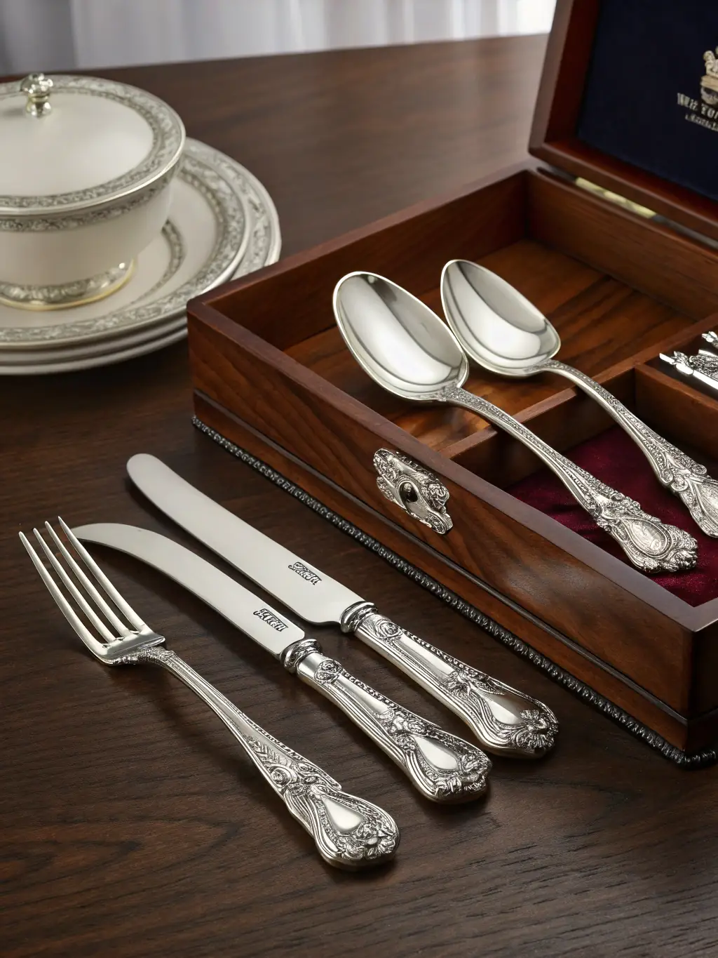 A close-up shot of Meichubang titanium alloy tableware, highlighting its lightweight yet strong construction, with a focus on its elegant, modern design.